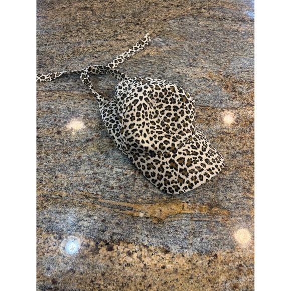 Vince Camuto‎ Leopard Print Tie-Back Baseball Cap - Picture 1 of 3